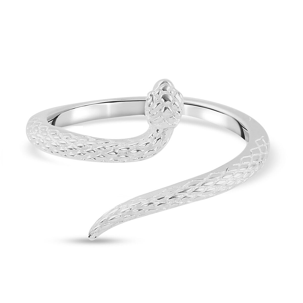 Serpent Design Crossover Ring in Sterling Silver 3815875 0