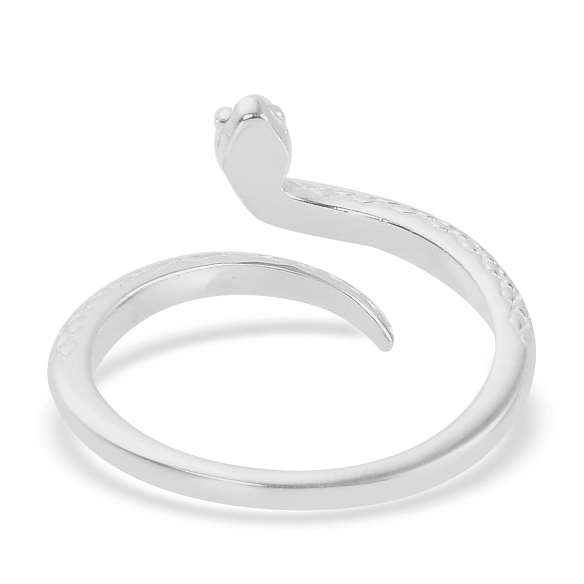 Serpent Design Crossover Ring in Sterling Silver 3815875 4