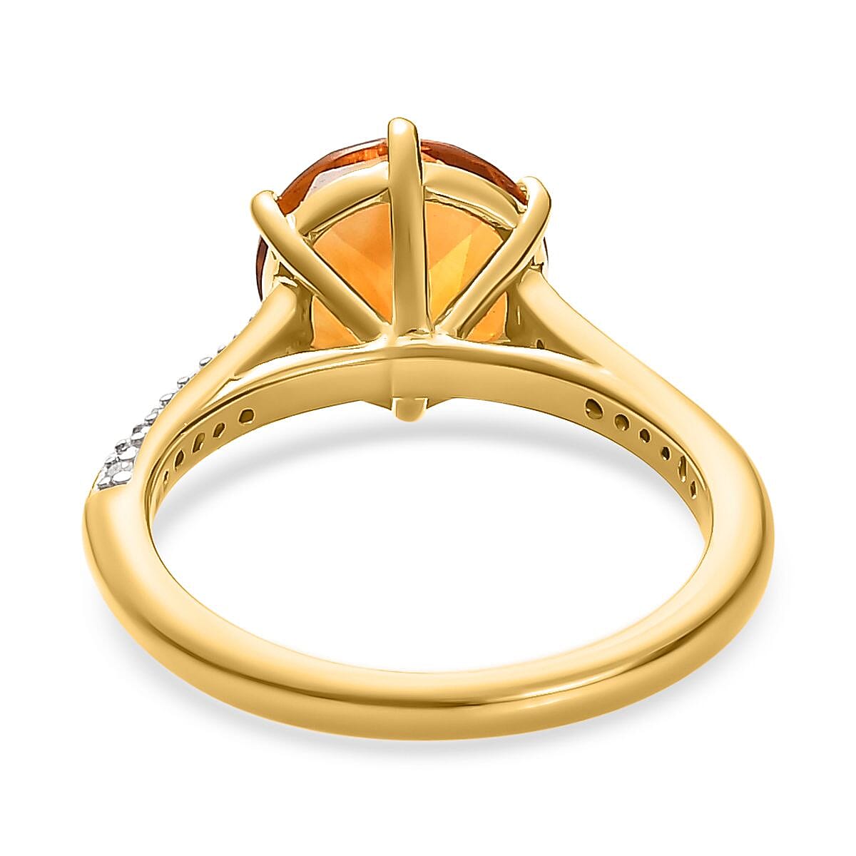 Serra Gaucha Citrine and Moissanite Ring in 18K Vermeil Yellow Gold Plated Sterling Silver 2.85 Ct 7538137 4