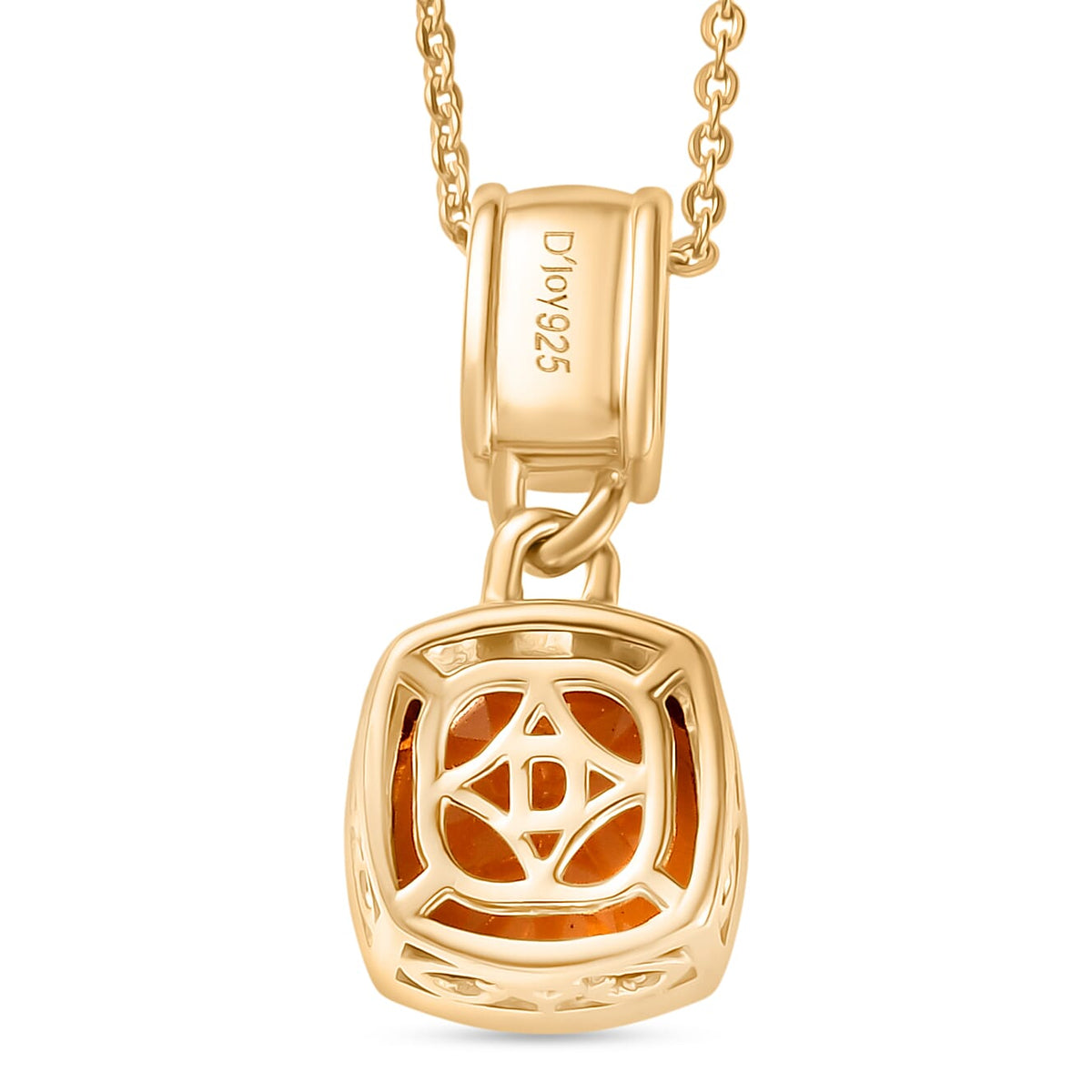 D'Joy Serra Gaucha Citrine Pendant with Chain (Size 20) in Yellow Gold Plated Sterling Silver 2.34 Ct. 4424827 5