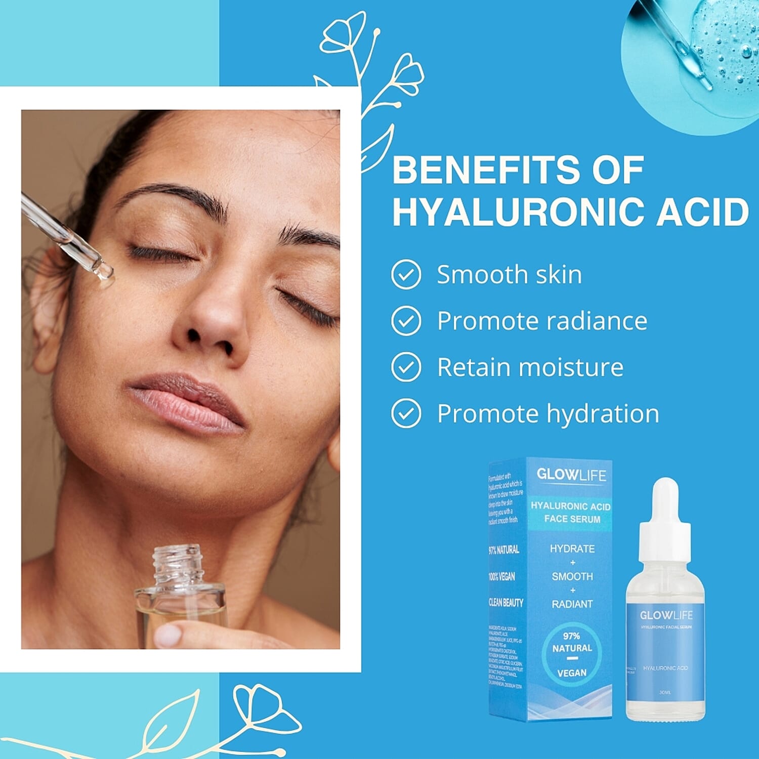 Glowlife Hyaluronic Acid Serum 30ml 7675678 1