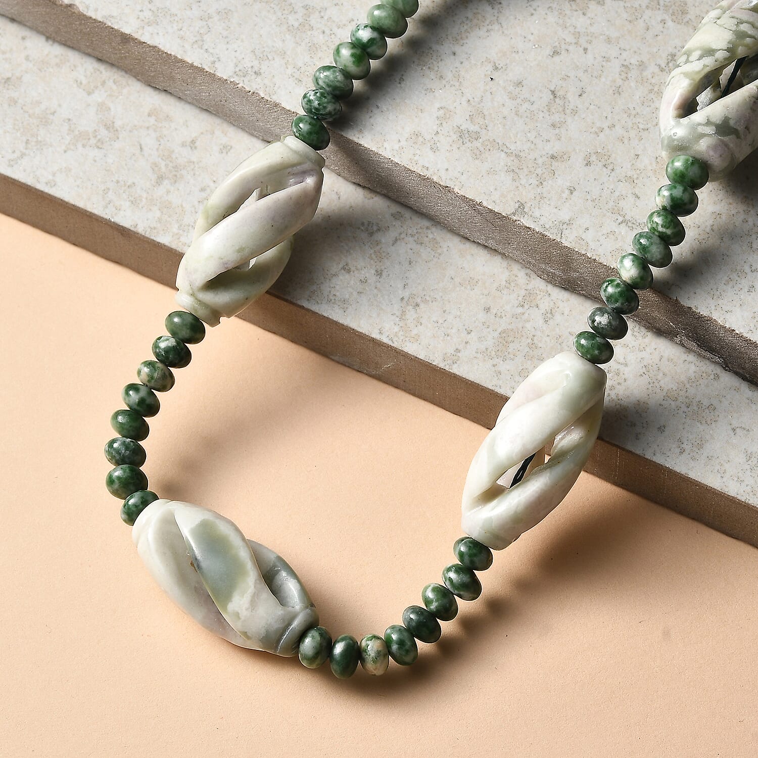 Sesame Jasper &amp; Green  Agate Necklace (Size 20 - 1 Ext) 8267446 3