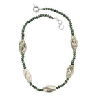 Sesame Jasper & Green  Agate Necklace (Size 20 - 1 Ext)