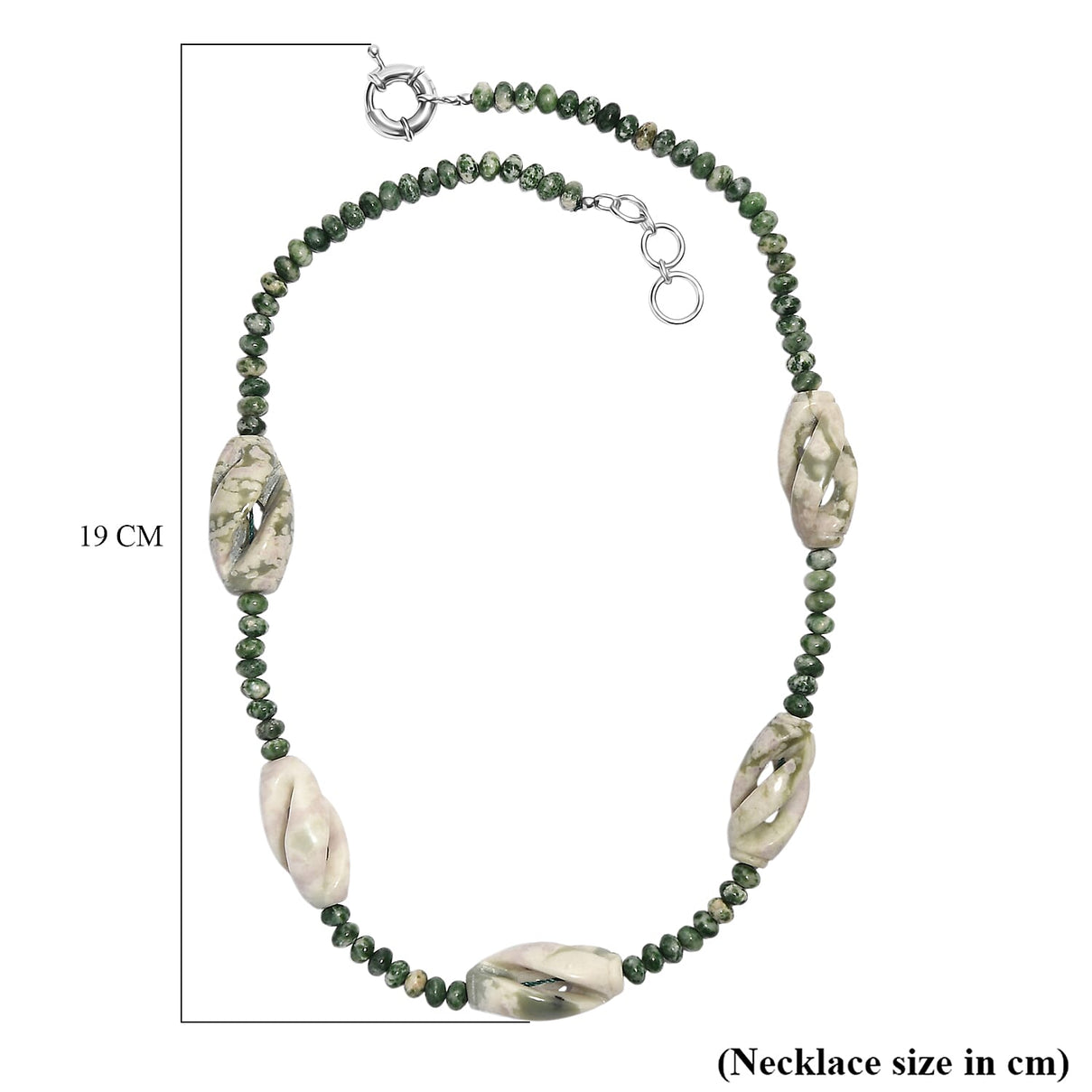 Sesame Jasper &amp; Green  Agate Necklace (Size 20 - 1 Ext) 8267446 6