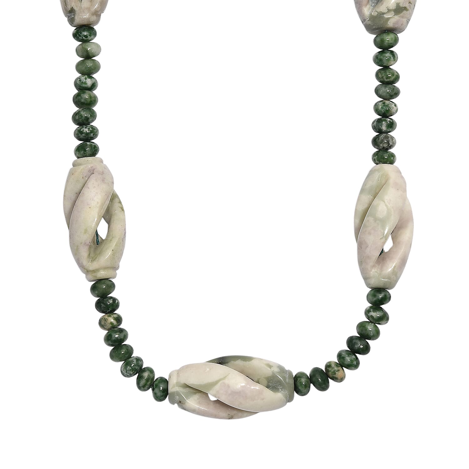 Sesame Jasper &amp; Green  Agate Necklace (Size 20 - 1 Ext) 8267446 7