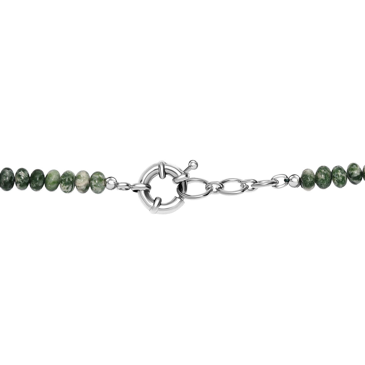 Sesame Jasper &amp; Green  Agate Necklace (Size 20 - 1 Ext) 8267446 11