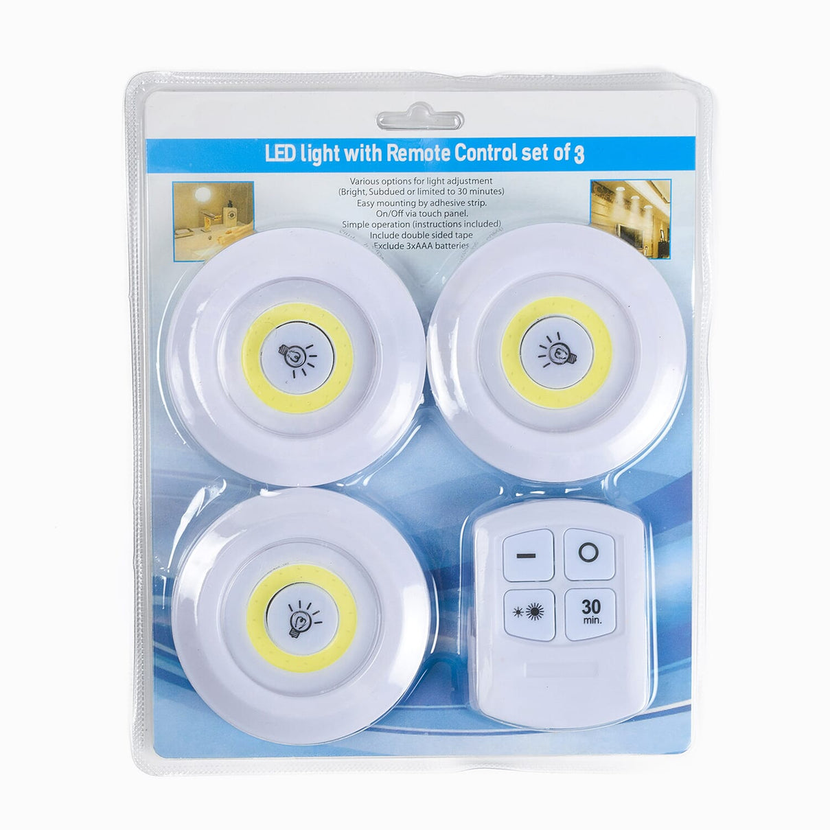 Set 3 Led Lights with remote 8064441 1