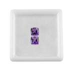 Set Of 2 African Amethyst Cushion Cut 5X5 mm Gemstone, 1.12 Ct