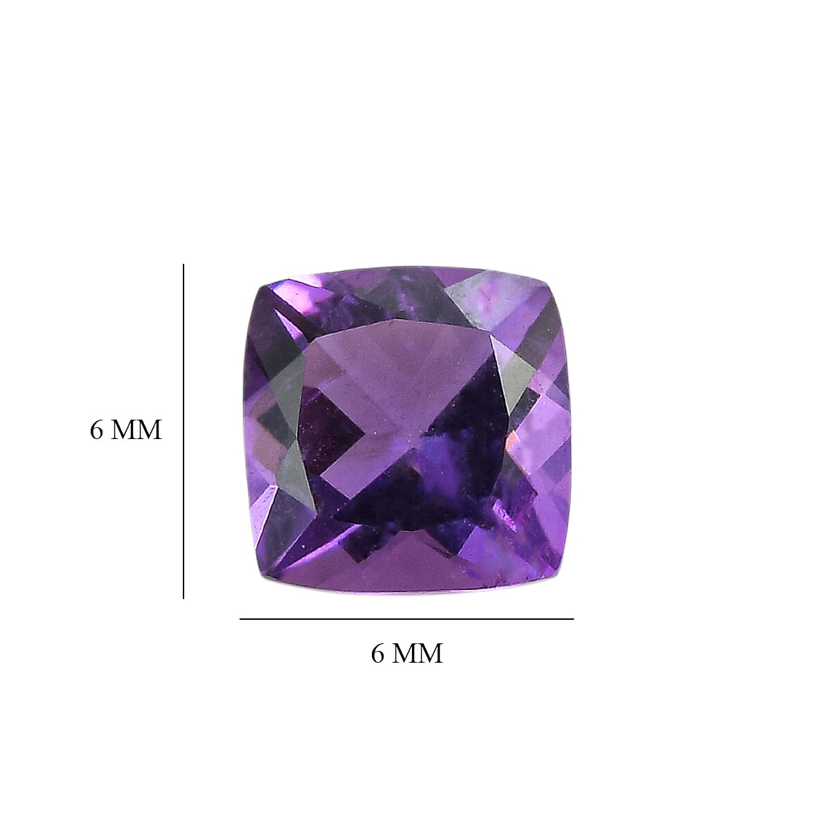 Set Of 2 African Amethyst Cushion Cut 5X5 mm Gemstone, 1.12 Ct 8503637 5
