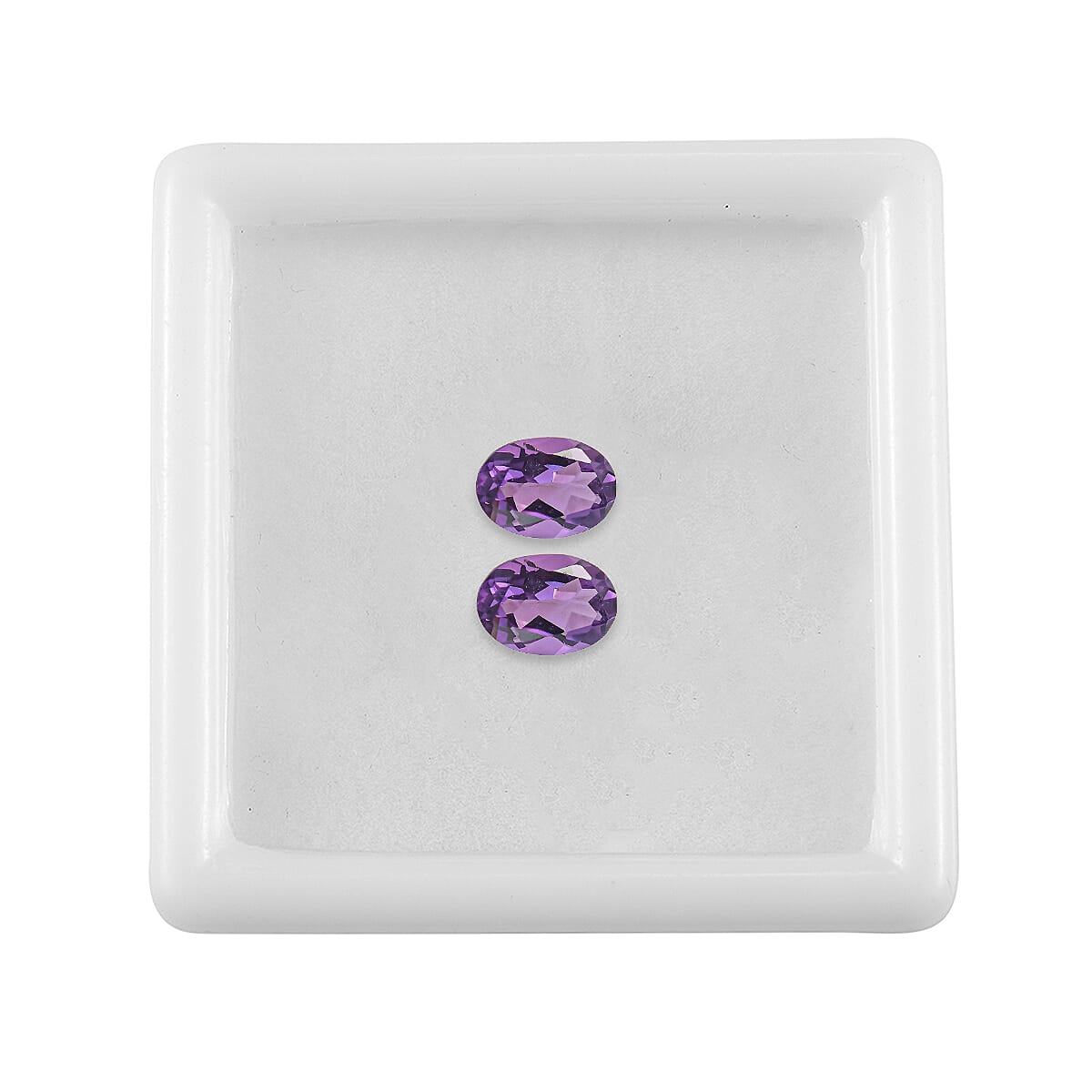 Set Of 2 African Amethyst Oval Cut Cut 7X5 mm Gemstone, 1.49 Ct 8498163 2