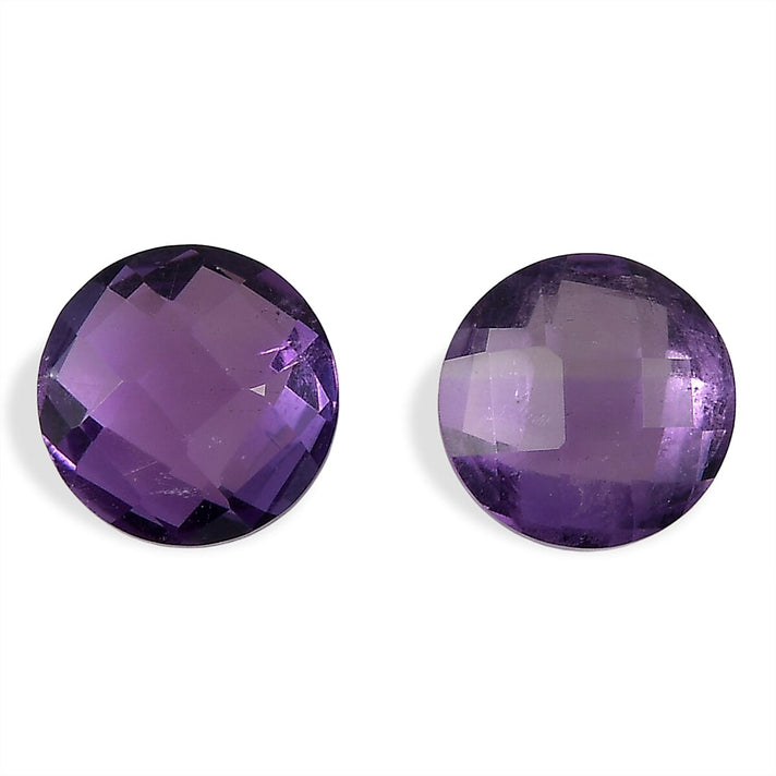 Set Of 2 African Amethyst Round 5 mm Gemstone, 1.00 Ct 8511485 1