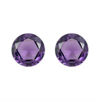 Set Of 2 African Amethyst Round 5 mm Gemstone, 1.09 Ct