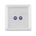 Set Of 2 African Amethyst Round 5 mm Gemstone, 1.09 Ct