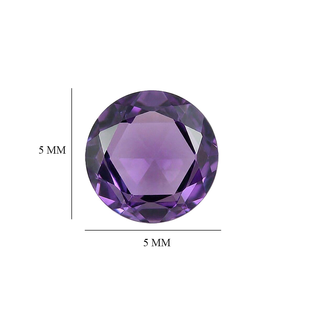 Set Of 2 African Amethyst Round 5 mm Gemstone, 1.09 Ct V32512347 5