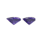Set Of 2 Blue Cubic Zirconia Heart 8 mm Gemstone, 6.00 Ct