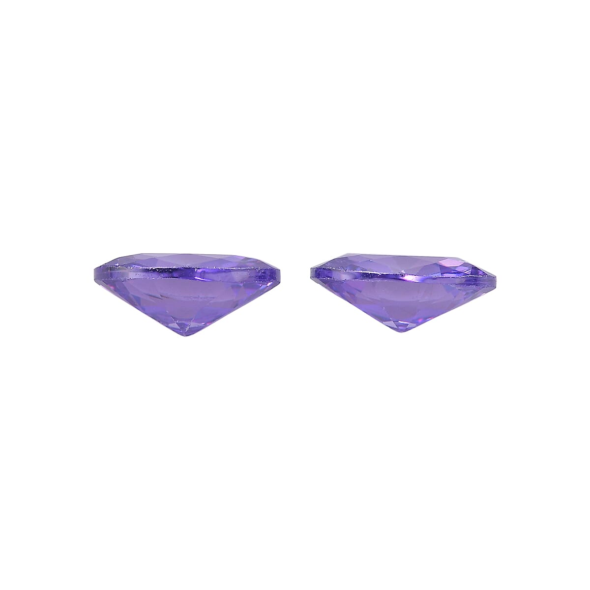 Set Of 2 Blue Cubic Zirconia Oval Cut Cut 8X6 mm Gemstone, 3.76 Ct 8499064 2