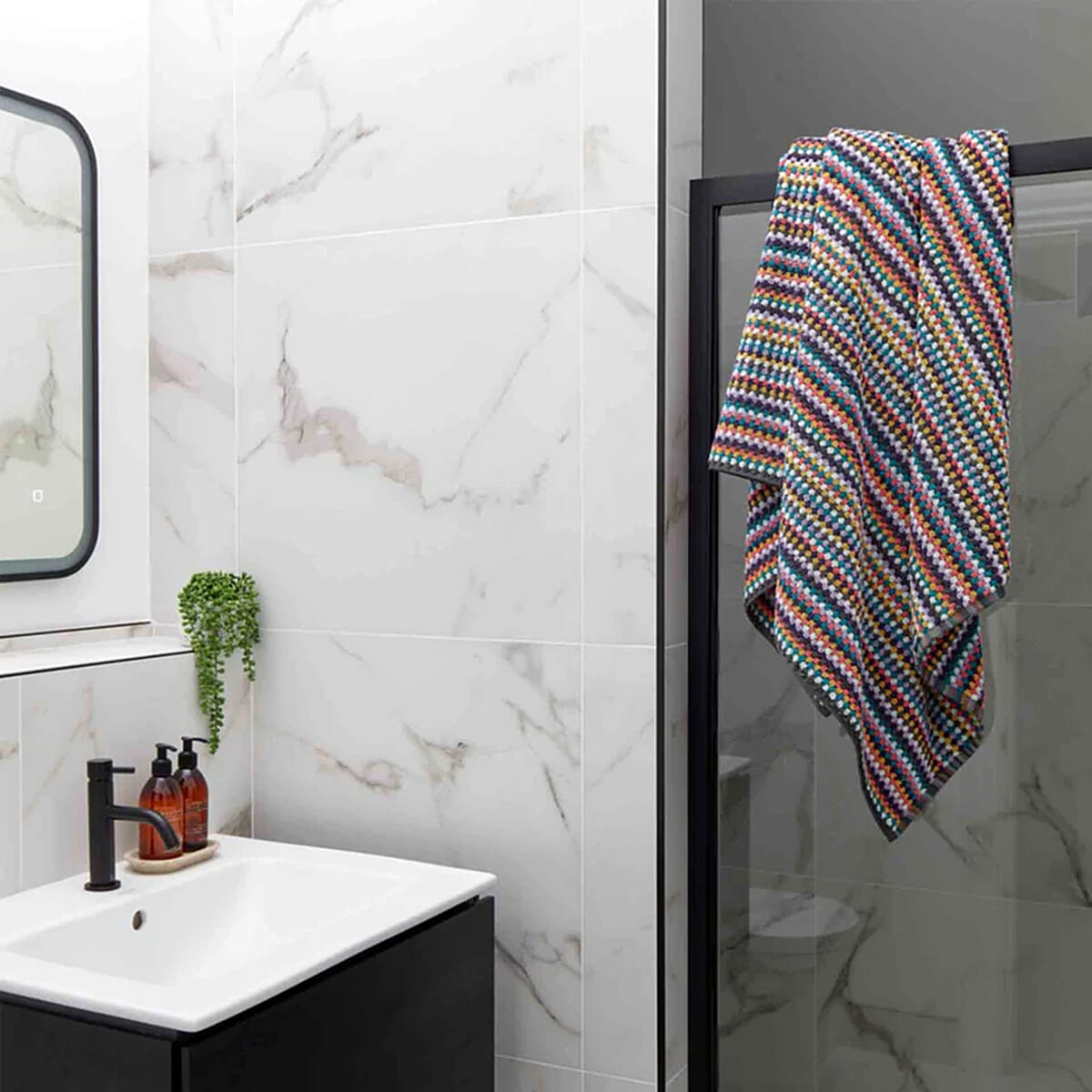 Christy - Carnaby Stripe Turkish Cotton Bath Towels (Size 76X137 CM) - Weight- 550 GSM - Multi 8552638 0