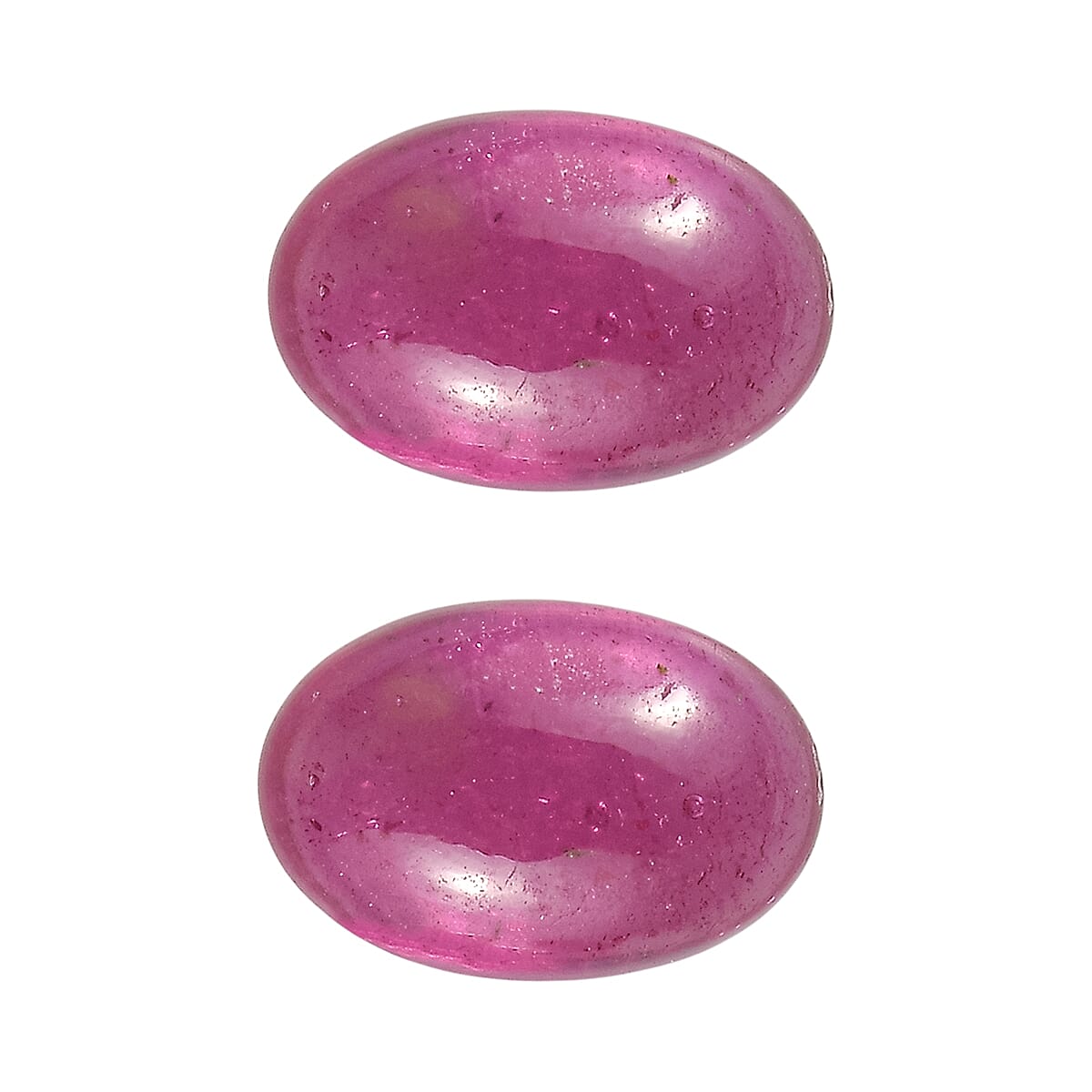 Set Of 2 Fissure Filled Ruby Oval Cut Cut 6X4 mm Gemstone, 1.34 Ct 8499661 0