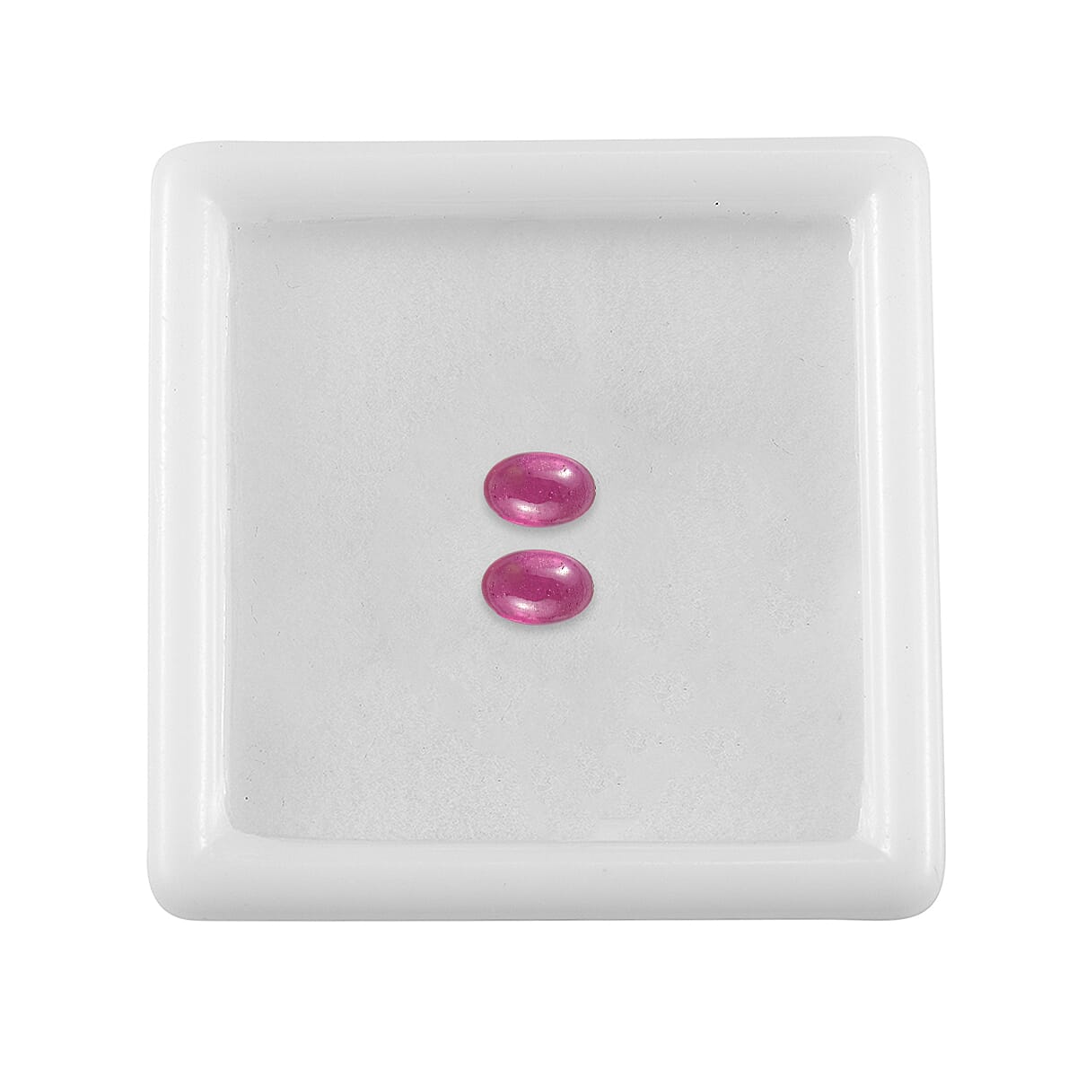 Set Of 2 Fissure Filled Ruby Oval Cut Cut 6X4 mm Gemstone, 1.34 Ct 8499661 2