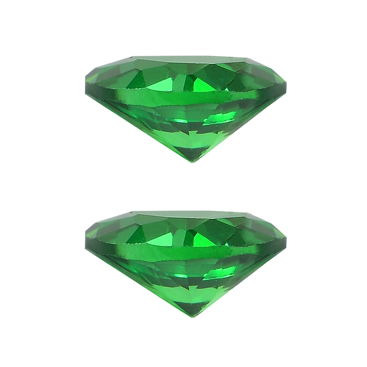 Set Of 2 Green Cubic Zirconia Pear 5X4 mm Gemstone, 1.01 Ct 8505914 2