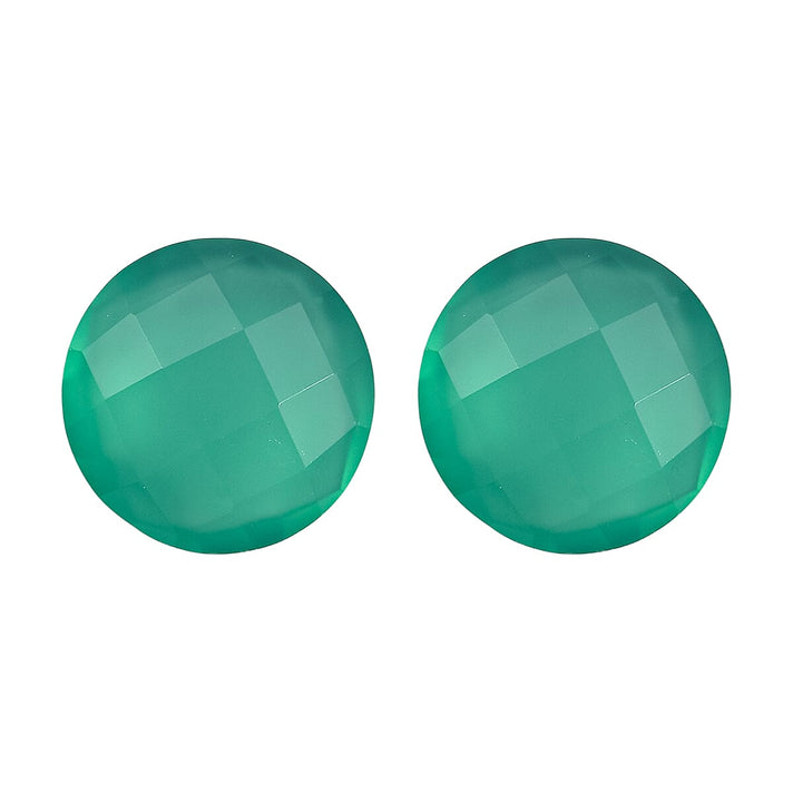 Set Of 2 Green Onyx Round 8 mm Gemstone, 2.99 Ct 8499230 1