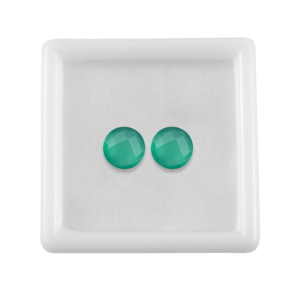 Set Of 2 Green Onyx Round 8 mm Gemstone, 2.99 Ct V32514629 3