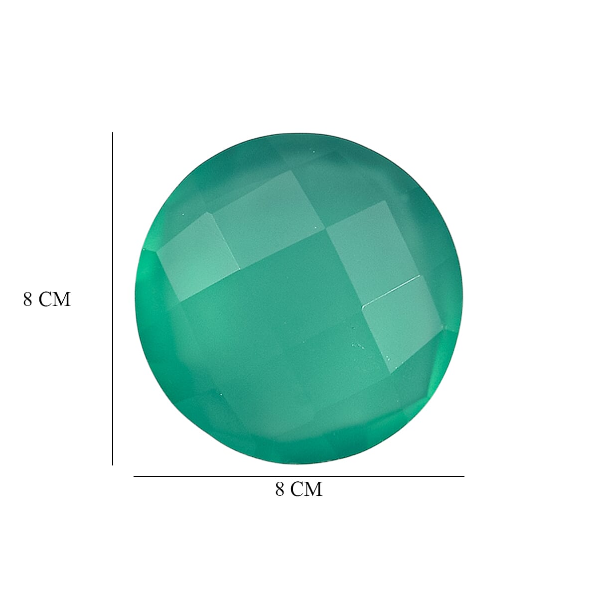 Set Of 2 Green Onyx Round 8 mm Gemstone, 2.99 Ct V32514629 4