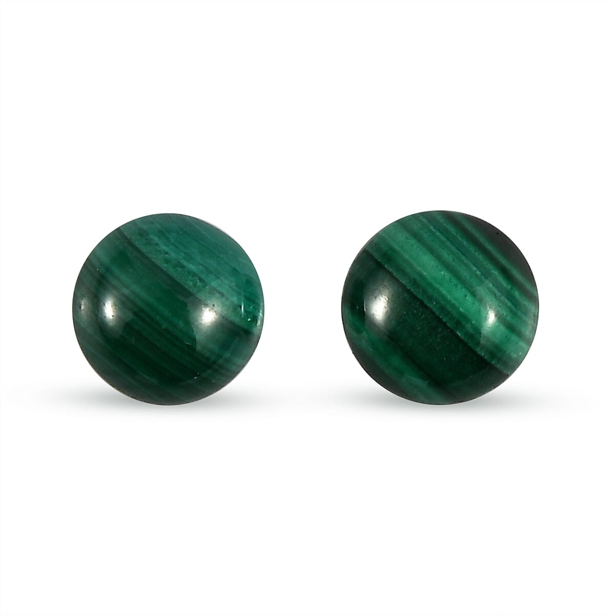 Set Of 2 Malachite Round 4.75 mm Gemstone, 0.60 Ct 8511649 0