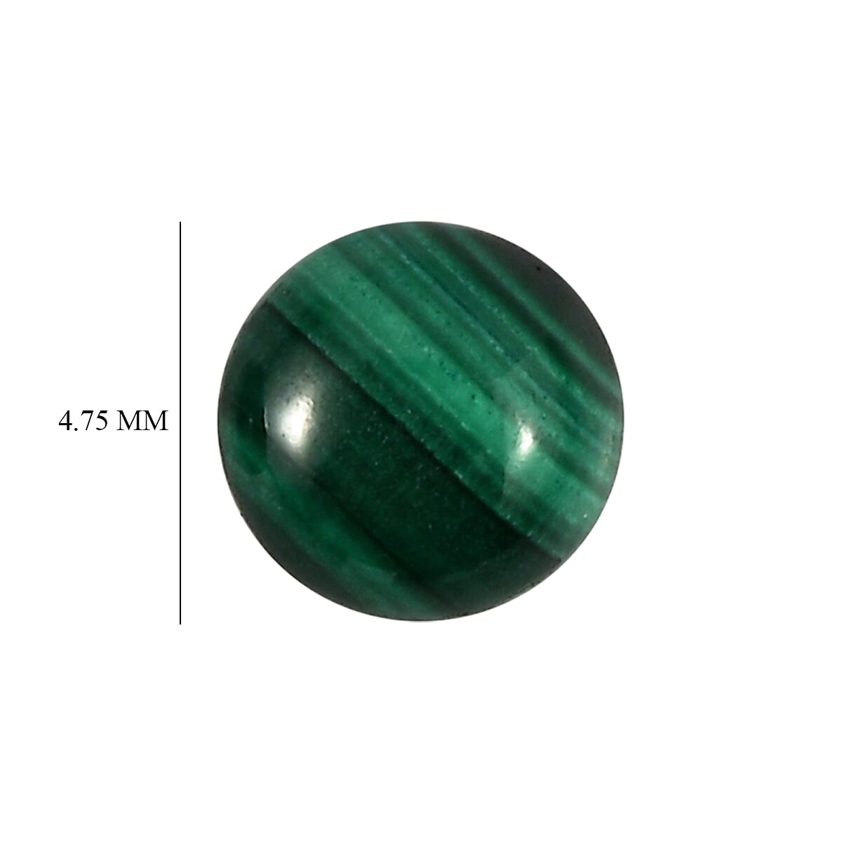 Set Of 2 Malachite Round 4.75 mm Gemstone, 0.60 Ct 8511649 4