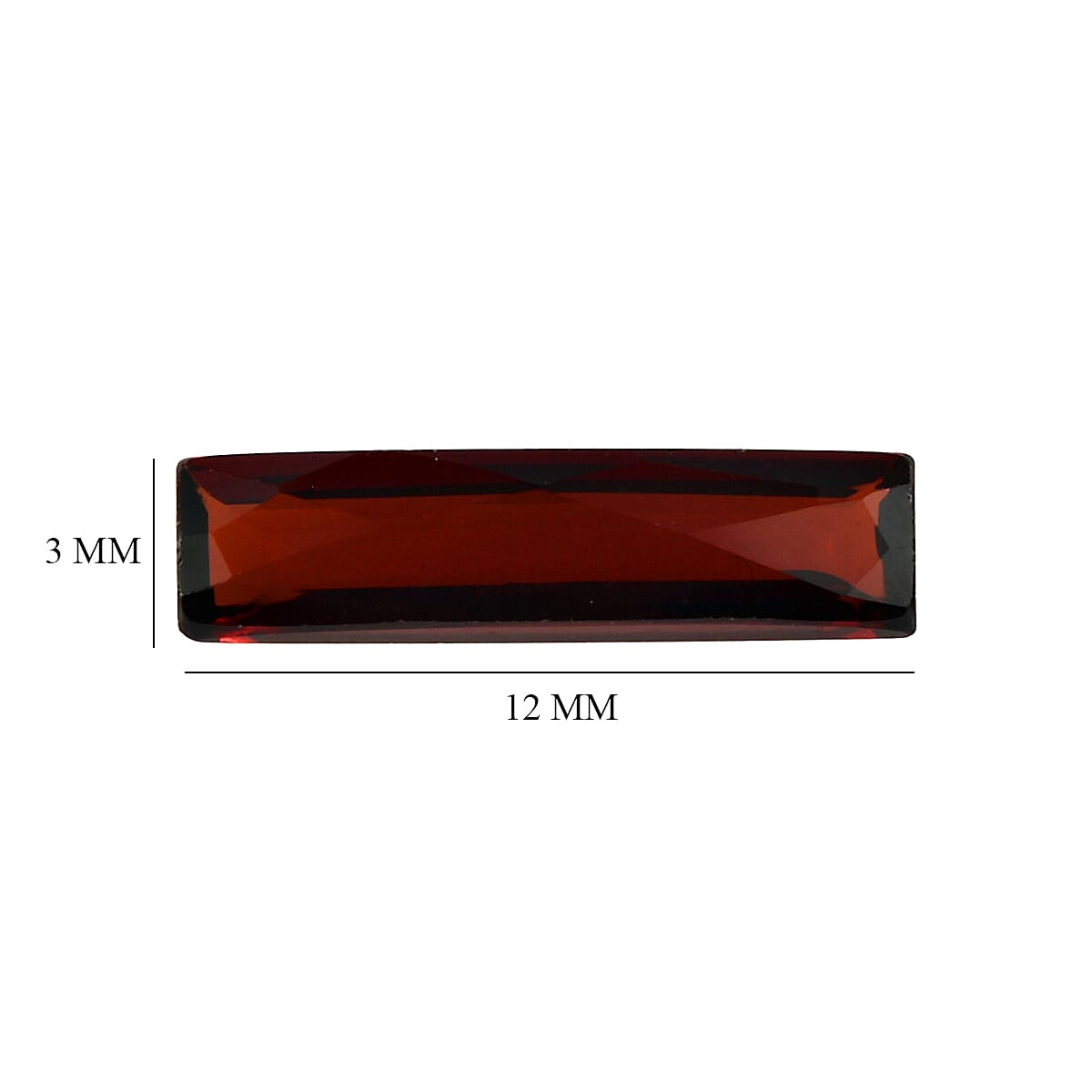Set Of 2 Mozambique Garnet Baguette 12X3 mm Gemstone, 2.69 Ct V32514637 5
