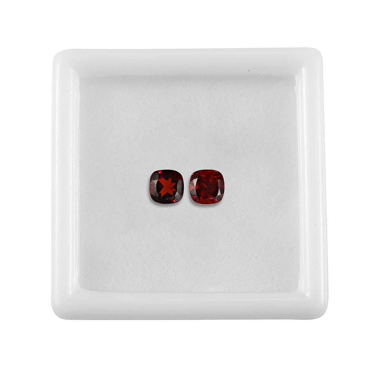 Set Of 2 Mozambique Garnet Cushion Cut 5X5 mm Gemstone, 1.20 Ct 8511675 4