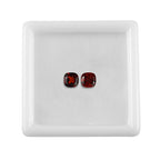 Set Of 2 Mozambique Garnet Cushion Cut 5X5 mm Gemstone, 1.20 Ct