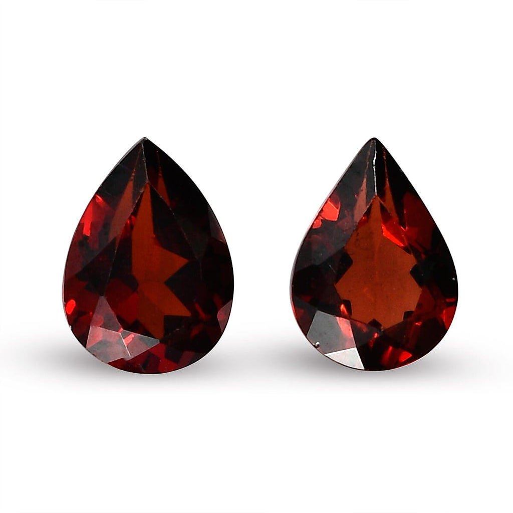 Set Of 2 Mozambique Garnet Pear 7X5 mm Gemstone, 1.75 Ct