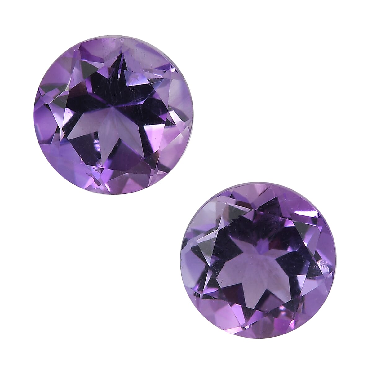 Set Of 2 Pink Amethyst Round 6 mm Gemstone, 1.64 Ct 8499359 0