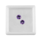 Set Of 2 Pink Amethyst Round 6 mm Gemstone, 1.64 Ct