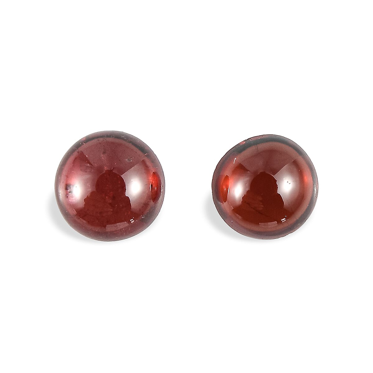 Set Of 2 Red Garnet Round 5 mm Gemstone, 1.14 Ct 8508171 2