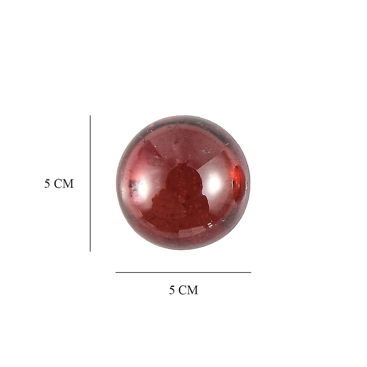 Set Of 2 Red Garnet Round 5 mm Gemstone, 1.14 Ct 8508171 4