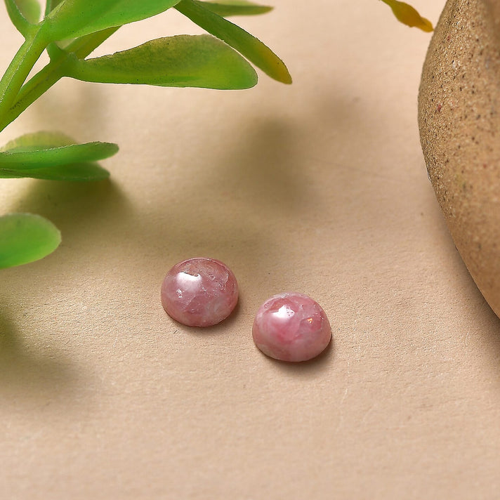 Set Of 2 Rhodochrosite Round 5 mm Gemstone, 0.92 Ct 8511563 2