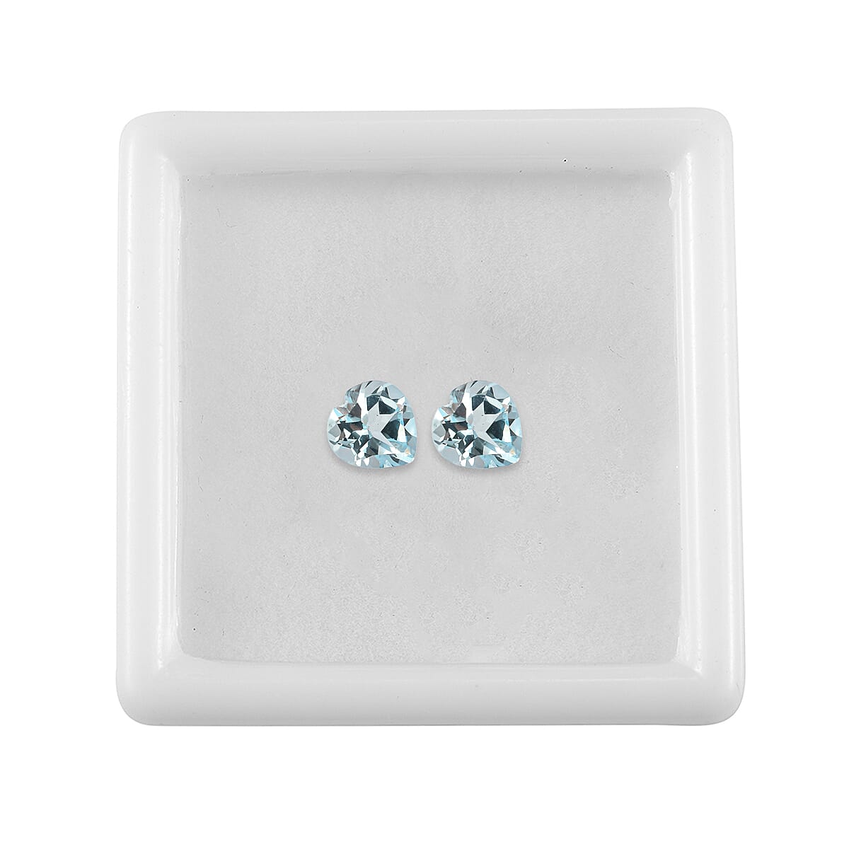 Set Of 2 Skyblue Topaz Heart 6 mm Gemstone, 1.65 Ct 8508168 4