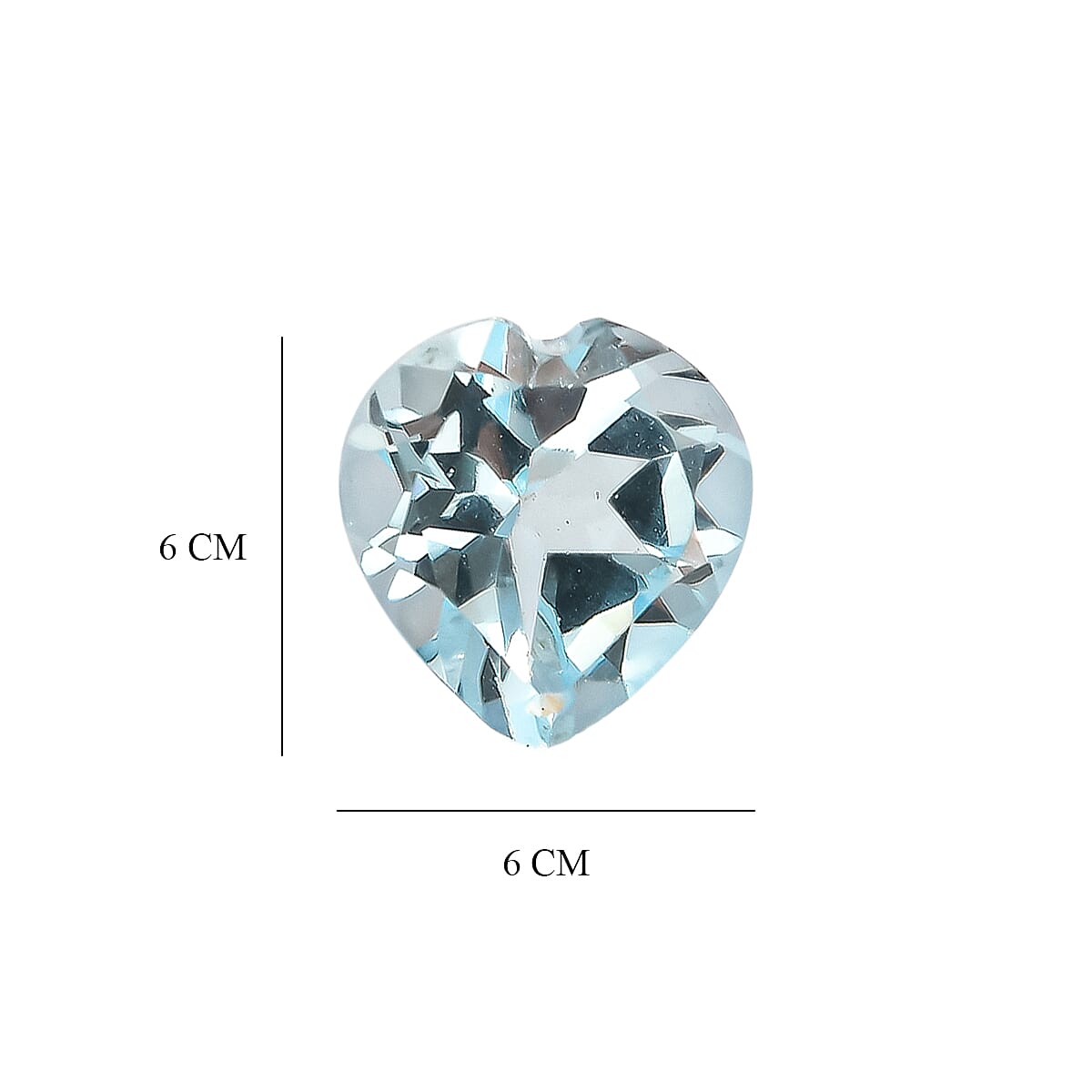 Set Of 2 Skyblue Topaz Heart 6 mm Gemstone, 1.65 Ct 8508168 5