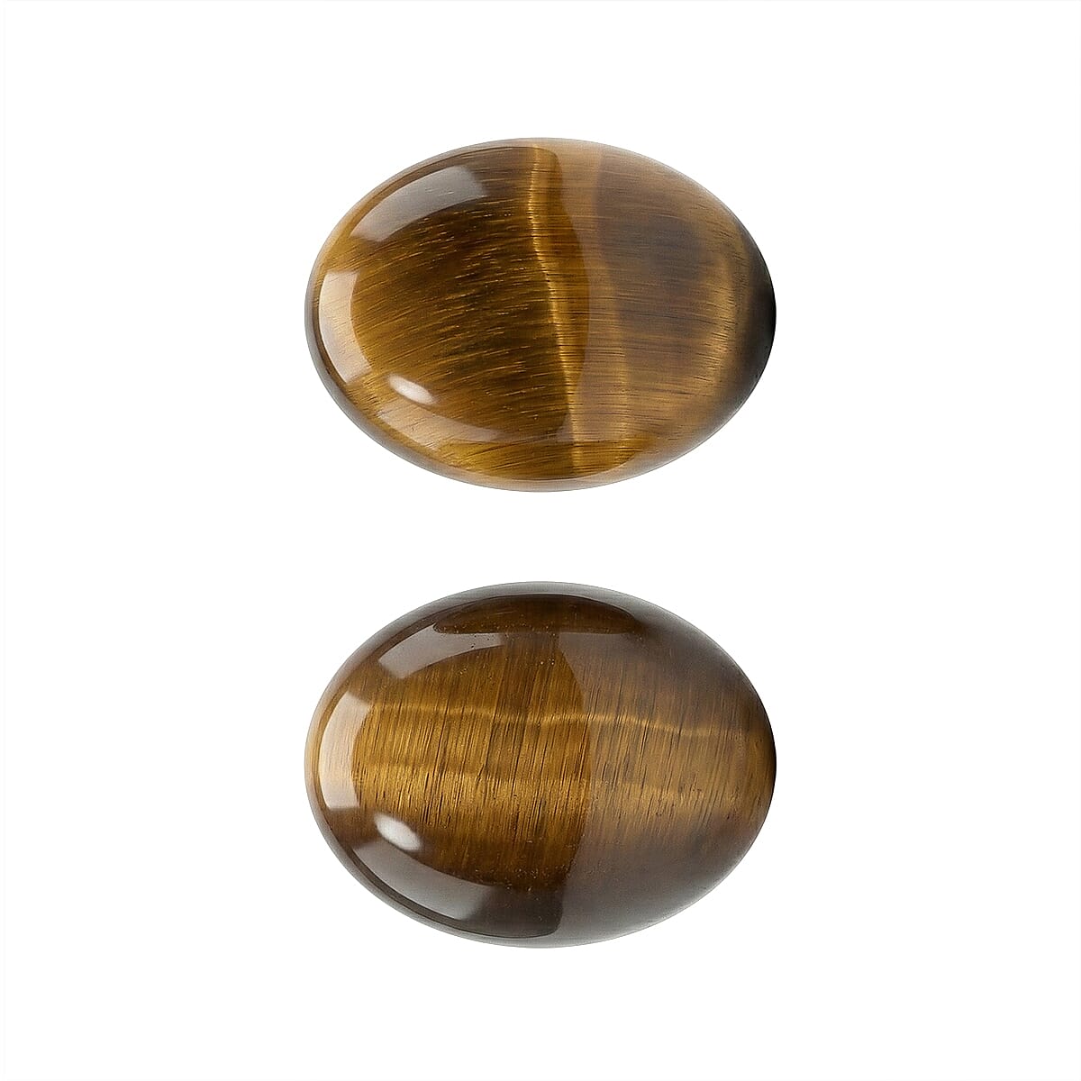 Set Of 2 Tigers Eye Oval Cut Cut 9X7 mm Gemstone, 3.34 Ct 8499533 0