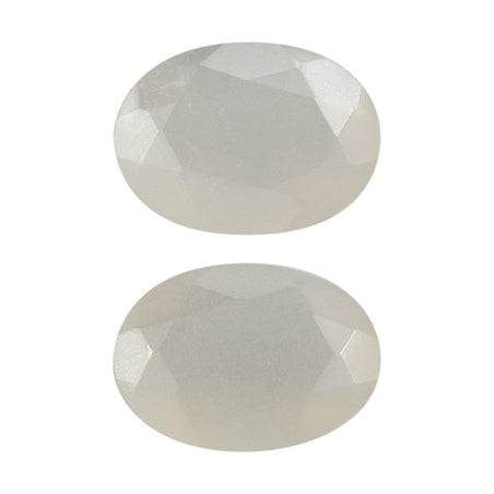 Set Of 2 White Moonstone Oval Cut Cut 8X6 mm Gemstone, 2.08 Ct 8502037 1