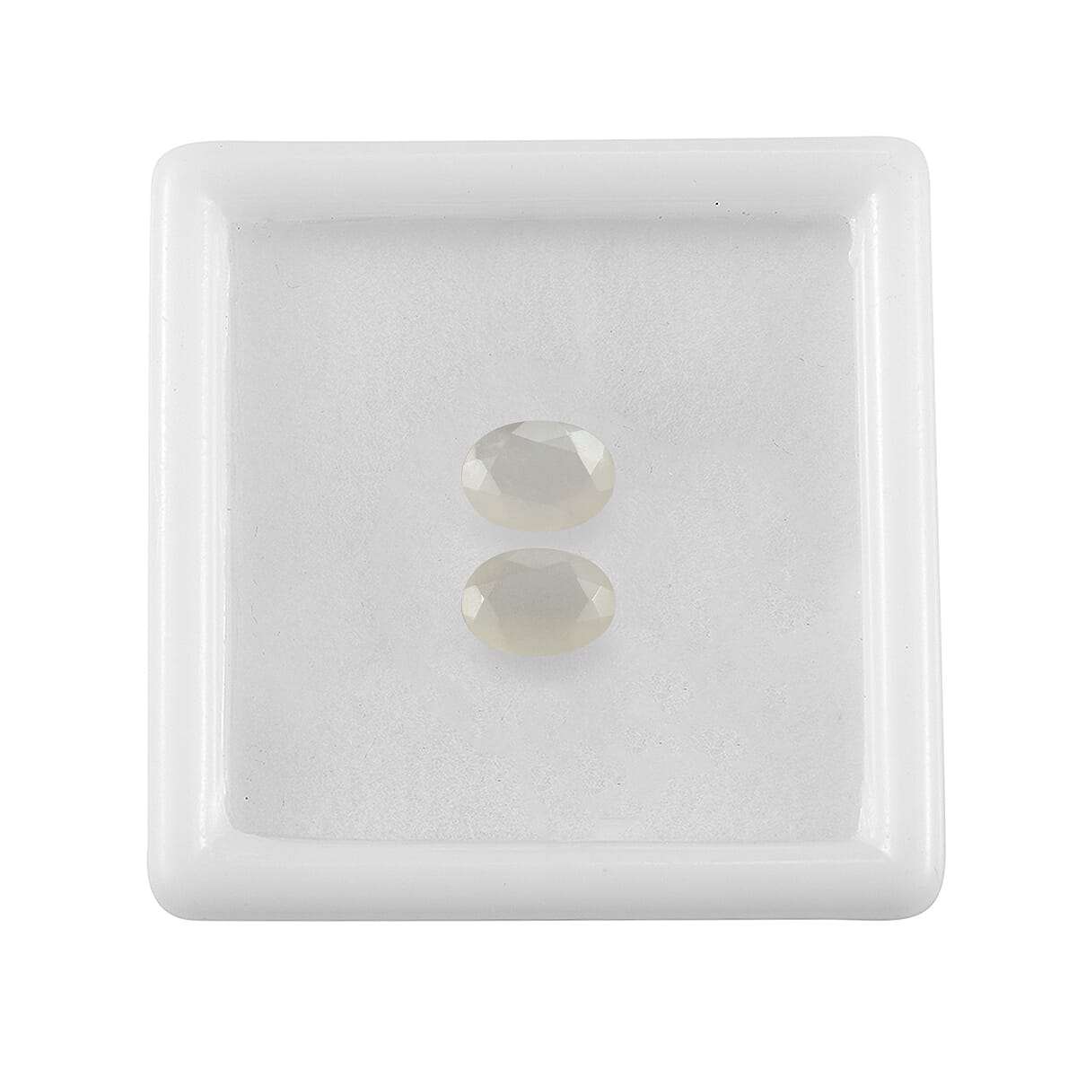 Set Of 2 White Moonstone Oval Cut Cut 8X6 mm Gemstone, 2.08 Ct V32514631 4