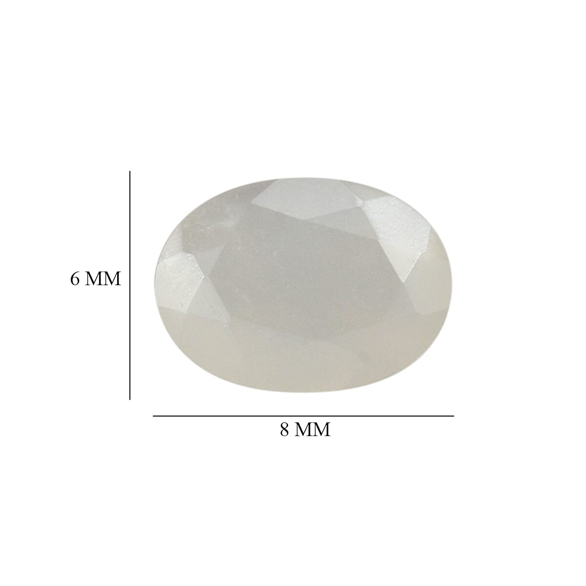 Set Of 2 White Moonstone Oval Cut Cut 8X6 mm Gemstone, 2.08 Ct V32514631 5