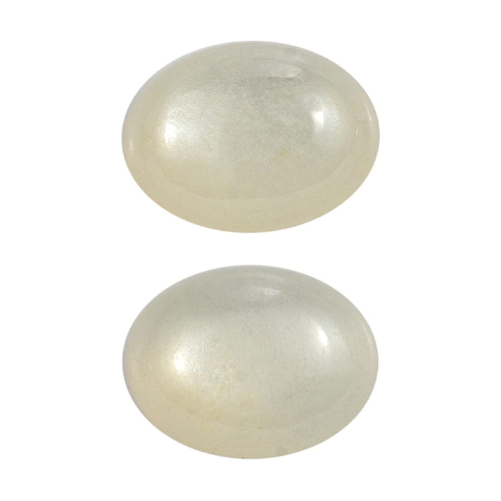 Set Of 2 White Moonstone Oval Cut Cut 8X6 mm Gemstone, 2.96 Ct 8502036 1