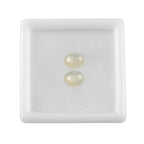 Set Of 2 White Moonstone Oval Cut Cut 8X6 mm Gemstone, 2.96 Ct