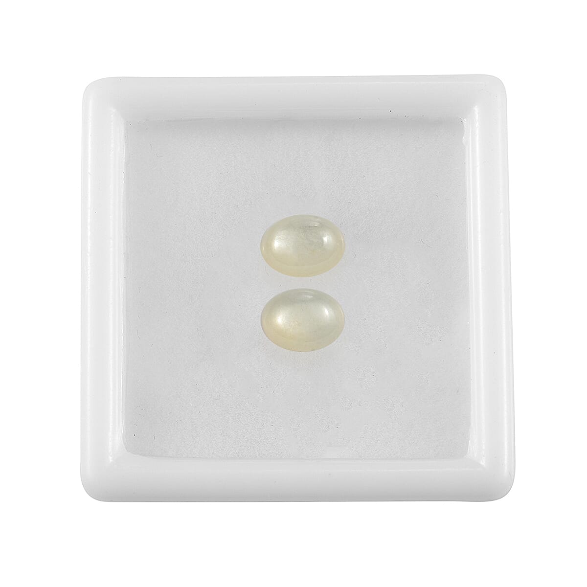Set Of 2 White Moonstone Oval Cut Cut 8X6 mm Gemstone, 2.96 Ct V32514633 4