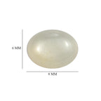 Set Of 2 White Moonstone Oval Cut Cut 8X6 mm Gemstone, 2.96 Ct