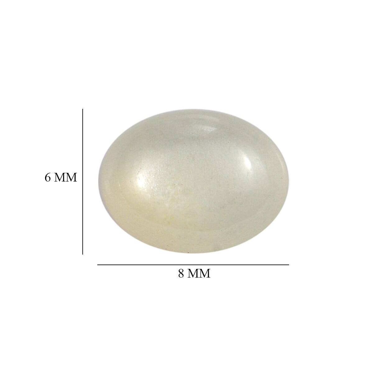 Set Of 2 White Moonstone Oval Cut Cut 8X6 mm Gemstone, 2.96 Ct V32514633 5