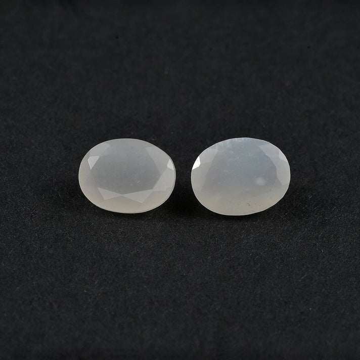 Set Of 2 White Moonstone Oval Cut Cut 9X7 mm Gemstone, 3.15 Ct 8499583 2